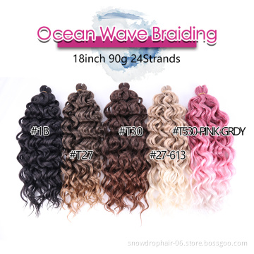 Julianna Ocean Wave Crochet Braid Hair Hawaii Afro Curls Natural Synthetic Braiding Hair Extensions